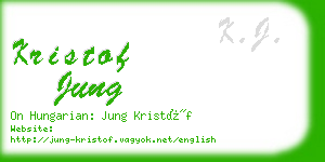 kristof jung business card